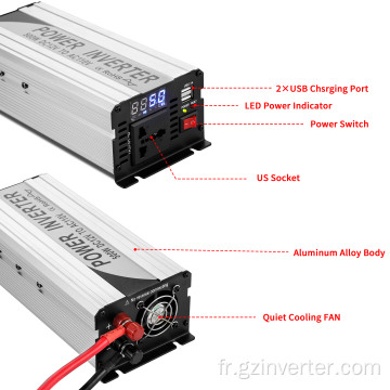 50Hz-60Hz 12V à 220V 500W onduleur sinusoïdal